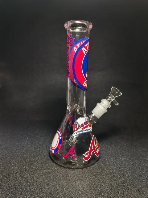 10 Atlanta Braves Beaker Glass Bong-2 10 Atlanta Braves Beaker Glass Bong