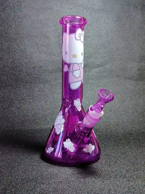 10 Celestial Angel Kitty Glass Beaker Bong