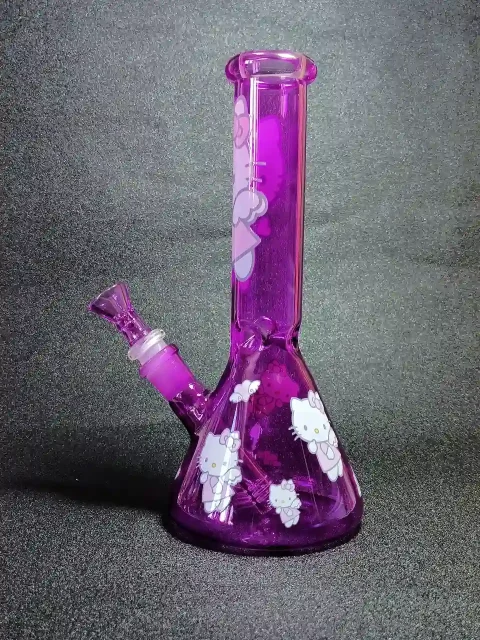10 Celestial Angel Kitty Glass Beaker Bong-2 10 Celestial Angel Kitty Glass Beaker Bong