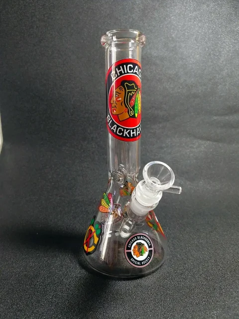 10 Chicago Blackhawks Inspired Beaker Glass Bong