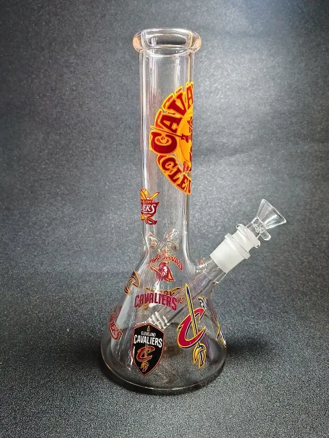10 Cleveland Cavaliers Beaker Glass Bong-2 10 Cleveland Cavaliers Beaker Glass Bong
