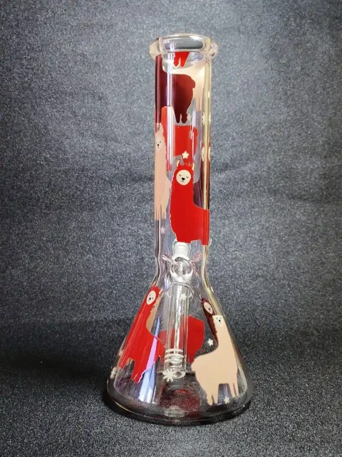 10 Cute Alpaca Party Beaker Glass Bong-3 10 Cute Alpaca Party Beaker Glass Bong