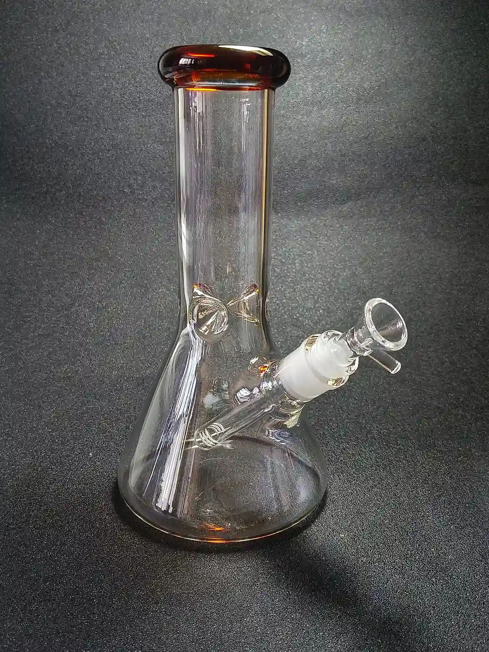 10-Inch 5mm Thick Beaker Glass Bong (Amber Cobalt Blue)