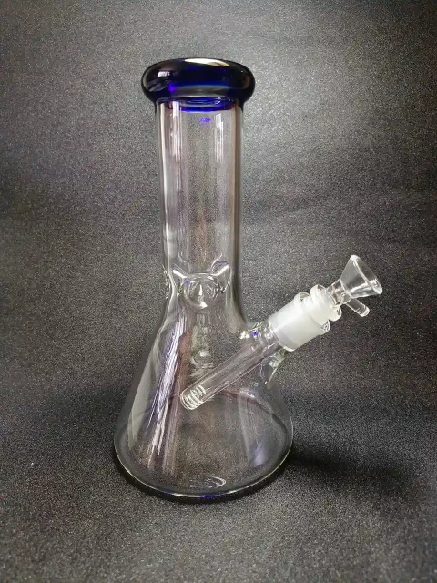 10-Inch 5mm Thick Beaker Glass Bong ( Cobalt Blue) 10-Inch 5mm Thick Beaker Glass Bong (Amber Cobalt Blue)