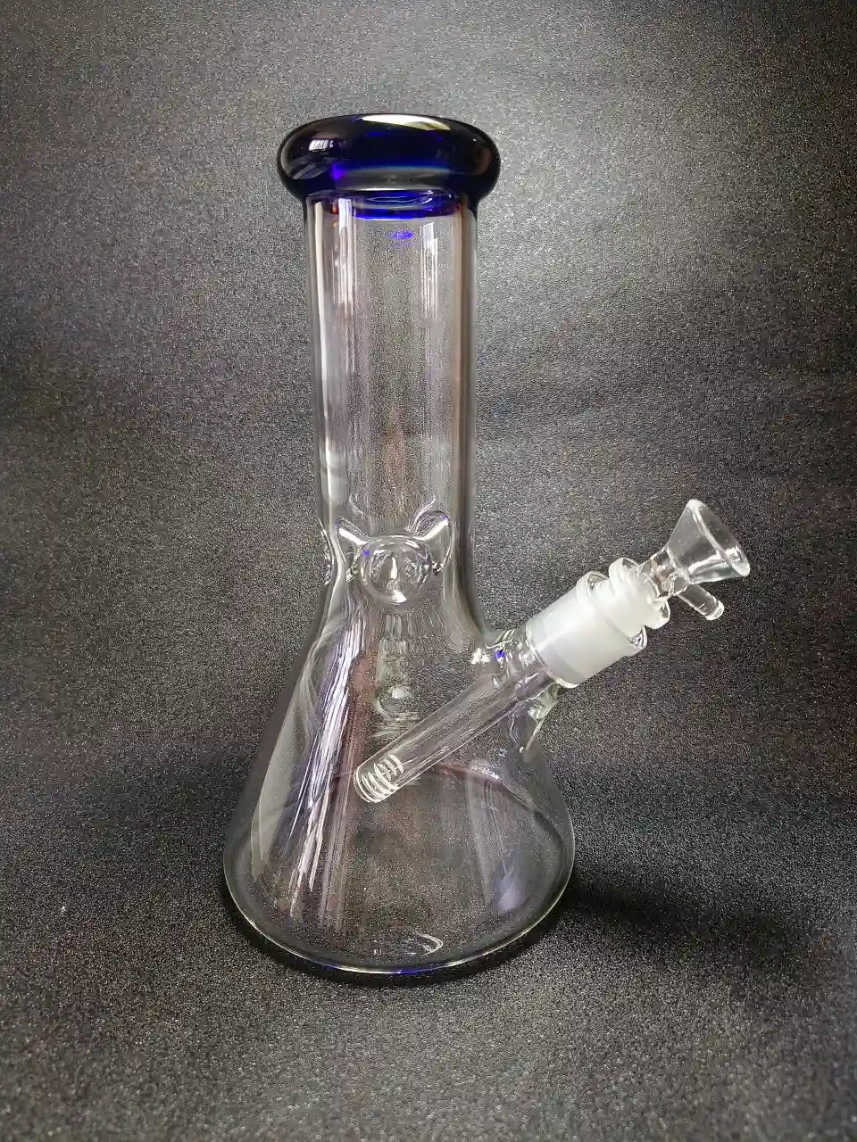 10-Inch 5mm Thick Beaker Glass Bong (Amber Cobalt Blue)