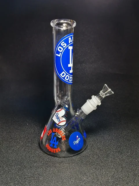 10 LA Dodgers Beaker Glass Bong2 10 LA Dodgers Beaker Glass Bong