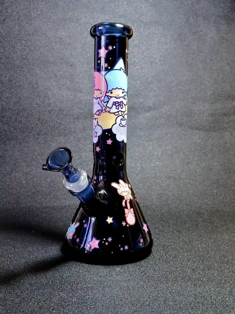 10 Little Twin Stars Deep Blue Glass Beaker Bong