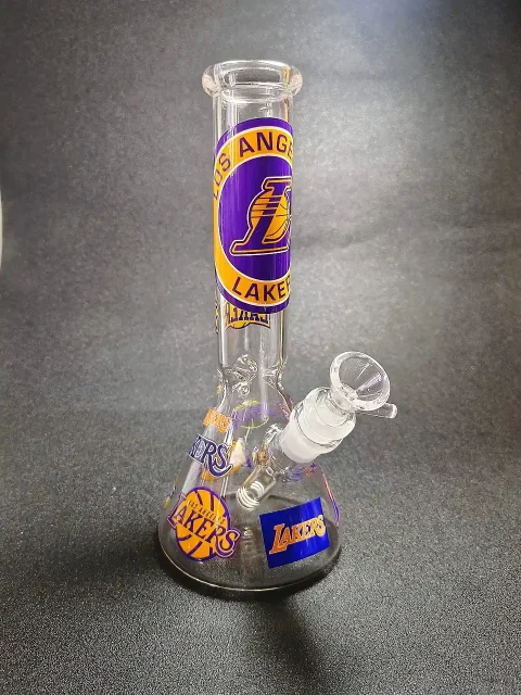 10" Los Angeles Lakers Showtime Beaker Glass Bong