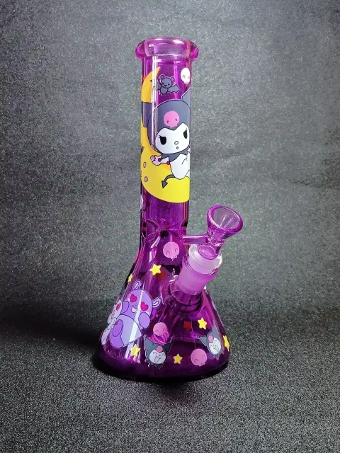10 Midnight Kuromi Starry Night Glass Beaker Bong