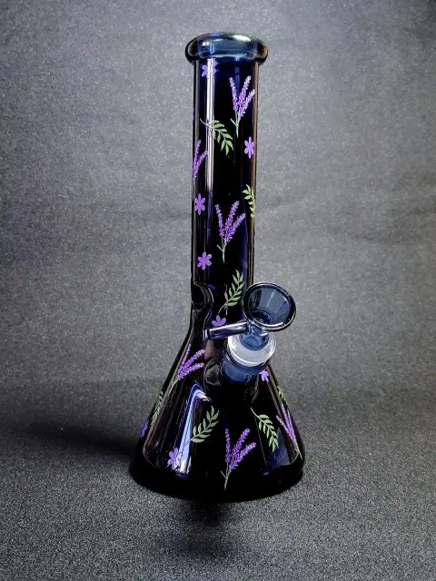 10 Midnight Lavender Glass Beaker Bong