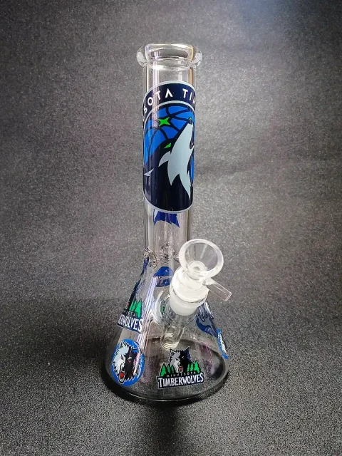 10 Minnesota Timberwolves Beaker Glass Bong