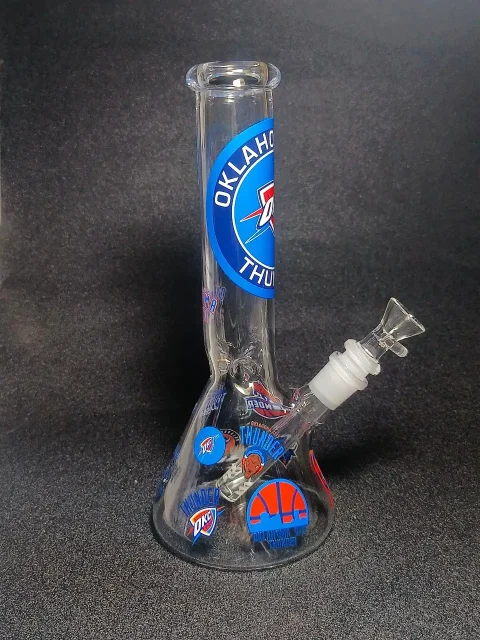 10 OKC Thunder Beaker Glass Bong-2 10 OKC Thunder Beaker Glass Bong