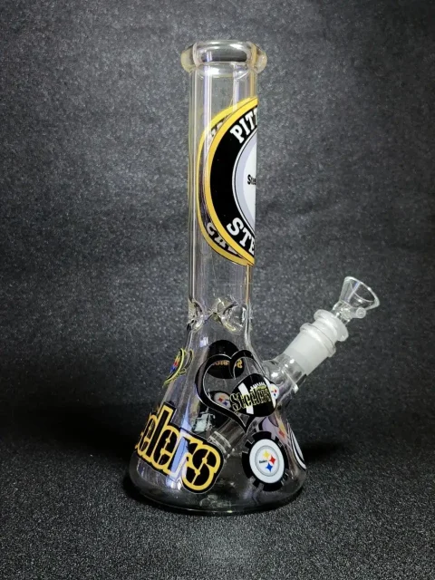 10 Pittsburgh Steelers Beaker Glass Bong-4 10 Pittsburgh Steelers Beaker Glass Bong