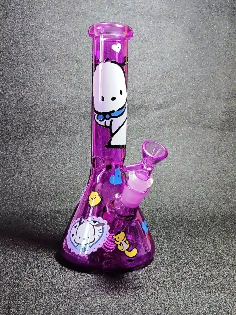 10 Purple Daydream Pochacco Glass Beaker Bong