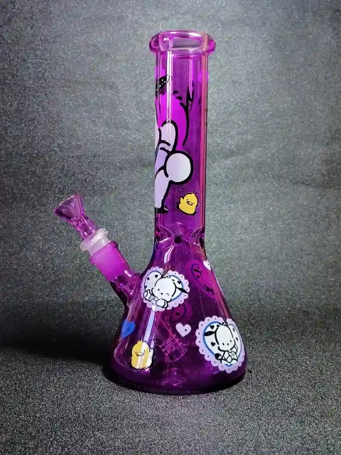10 Purple Daydream Pochacco Glass Beaker Bong-2 10 Purple Daydream Pochacco Glass Beaker Bong