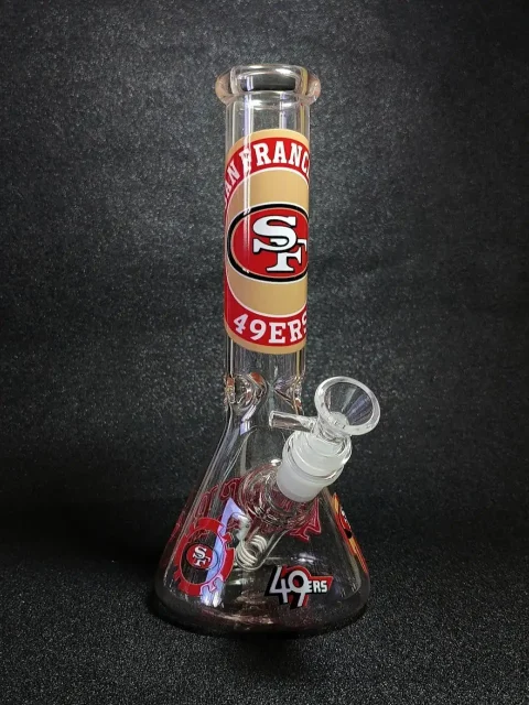 10 San Francisco 49ers Red & Gold Beaker Bong