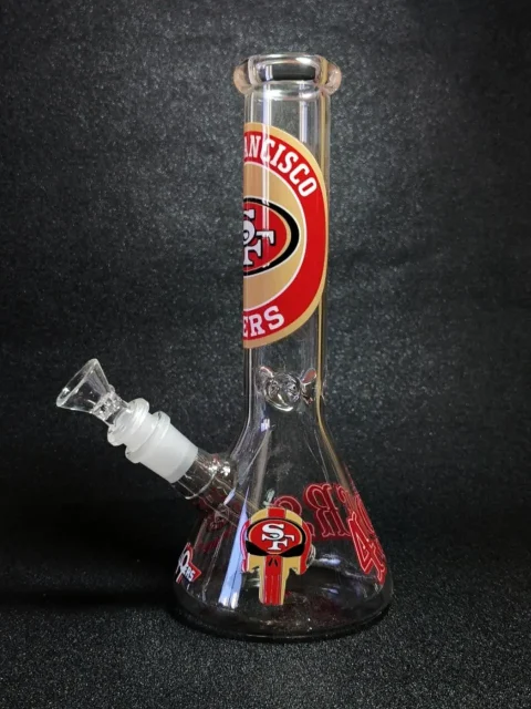 10 San Francisco 49ers Red & Gold Beaker Bong2 10 San Francisco 49ers Red & Gold Beaker Bong