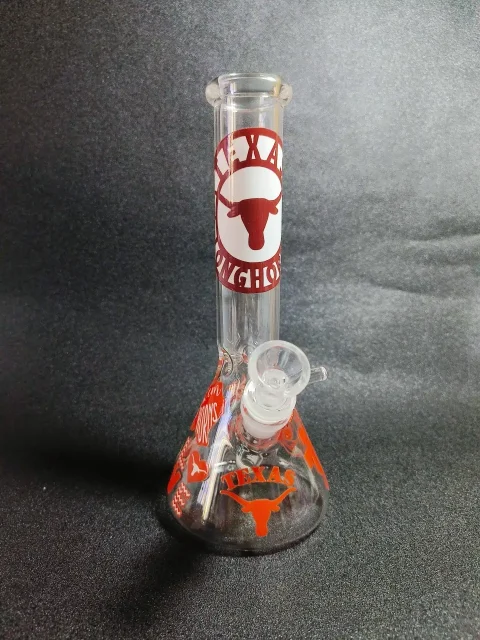 10 Texas Longhorns Beaker Glass Bong