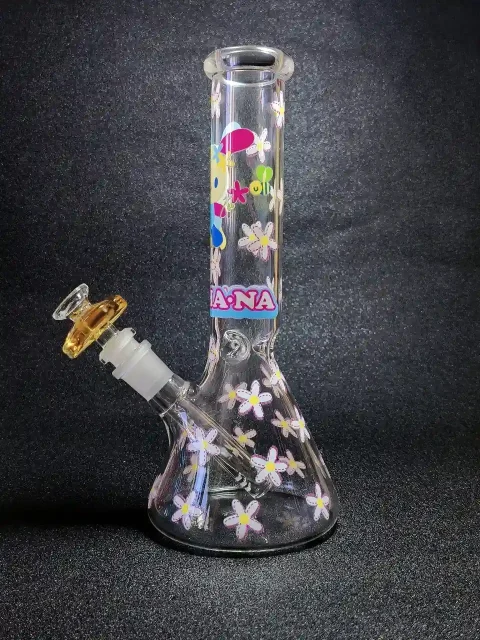 10 Usahana Flower Garden Beaker Glass Bong-2 10 Usahana Flower Garden Beaker Glass Bong
