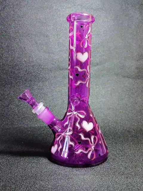10 Velvet Ribbon Dream Purple Glass Beaker Bong-2 10 Velvet Ribbon Dream Purple Glass Beaker Bong