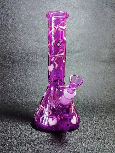 10 Velvet Ribbon Dream Purple Glass Beaker Bong