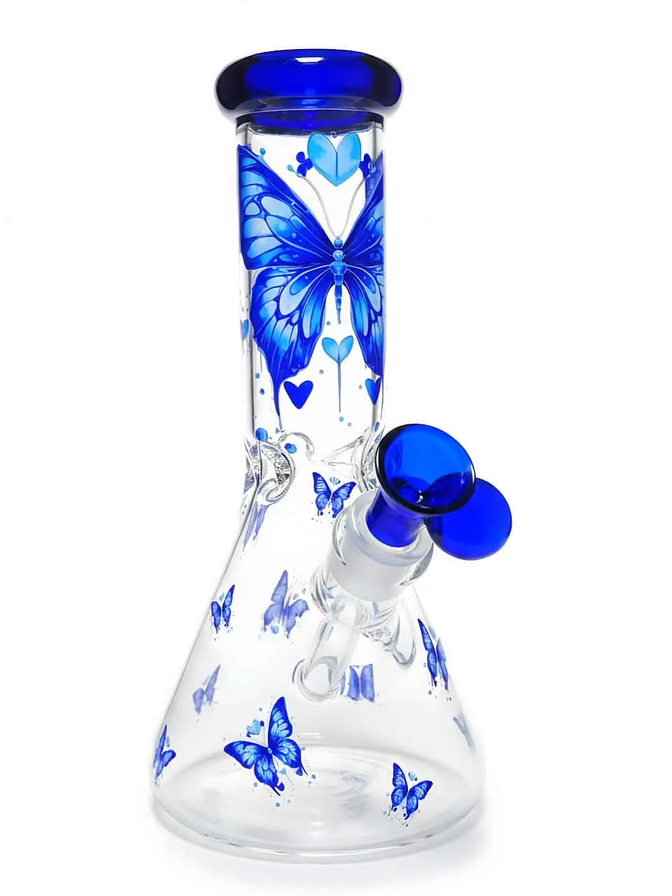 10" Blue Dream Butterfly Beaker Glass Bong
