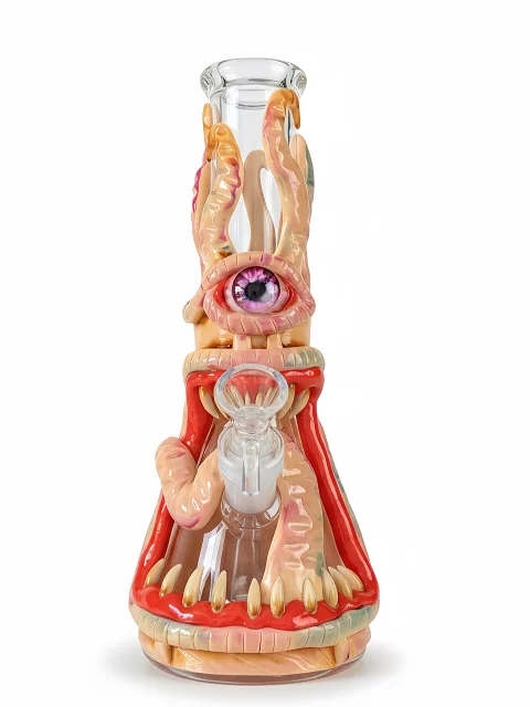 10" Cephalopod Cyclops 3D Glass Bong with Tentacles
