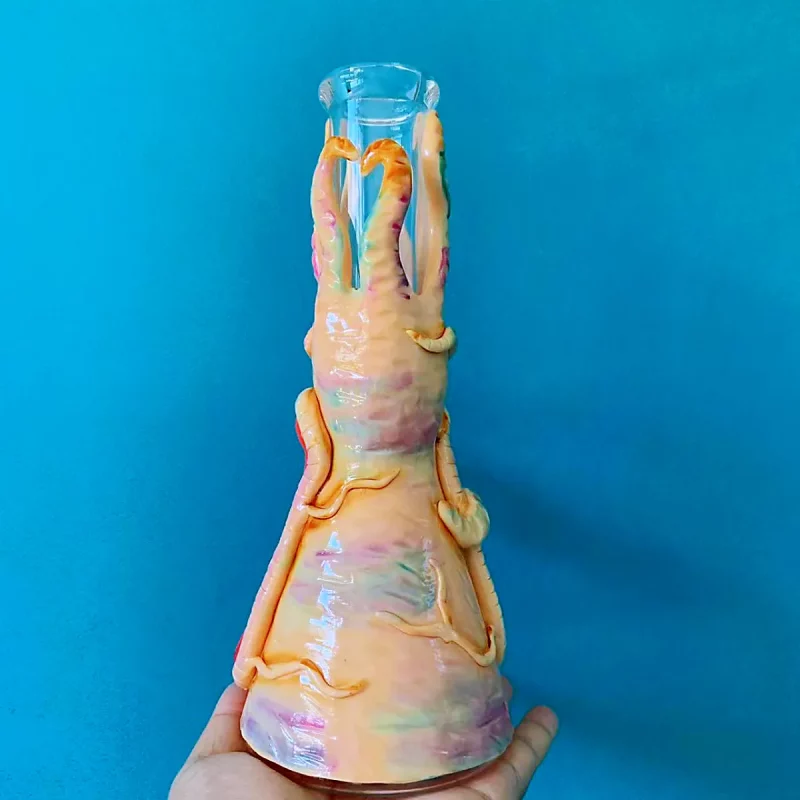 10" Cephalopod Cyclops 3D Glass Bong with Tentacles