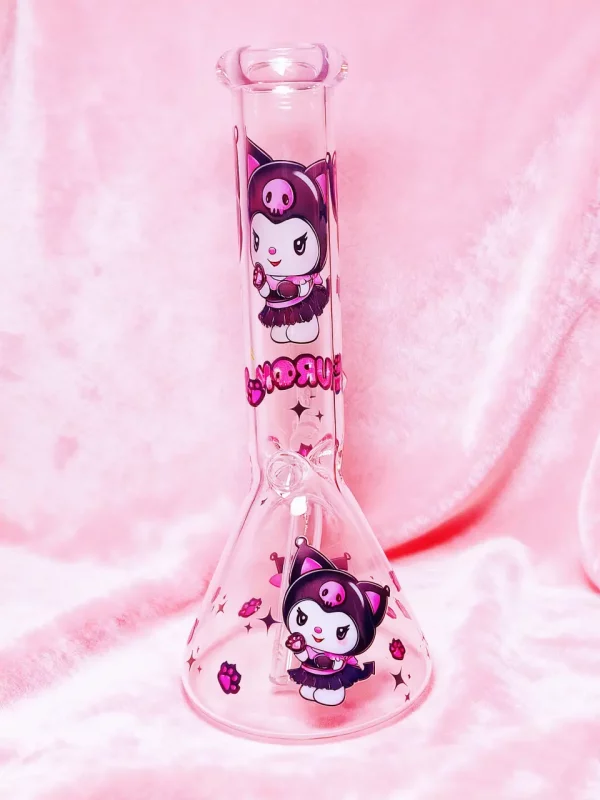 10" Cute Kuromi Beaker Glass Bong
