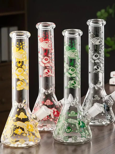 10" Glow-in-the-Dark Space Alien Astronaut Beaker Bong