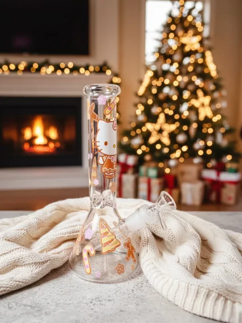 10″ Hello Kitty Gingerbread Beaker Glass Bong 10" Hello Kitty Gingerbread Beaker Glass Bong