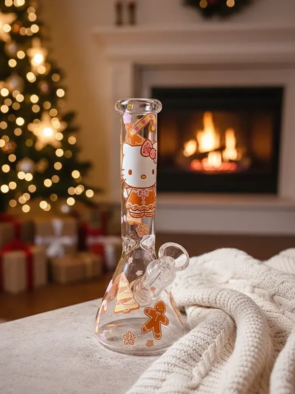 10" Hello Kitty Gingerbread Beaker Glass Bong