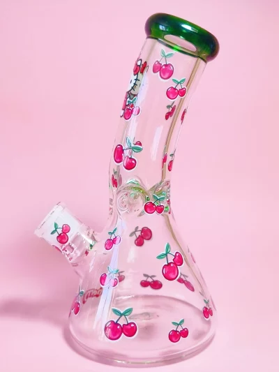 10" Hello Kitty Cherry Design Beak Bong | 9mm Extra Thick Glass