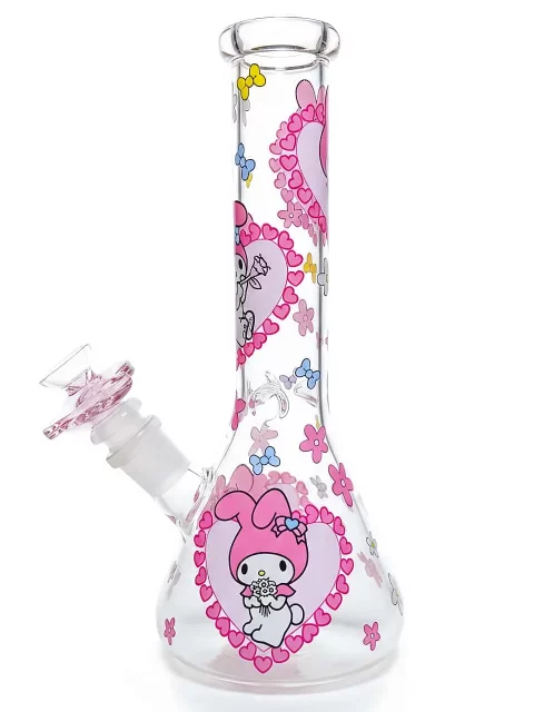 10″ Pink Heart My Melody Beaker Glass Bong 10" Pink Heart My Melody Beaker Glass Bong