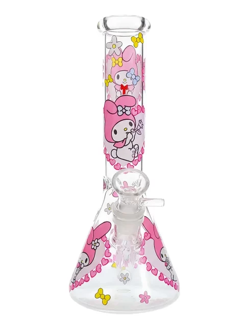 10" Pink Heart My Melody Beaker Glass Bong
