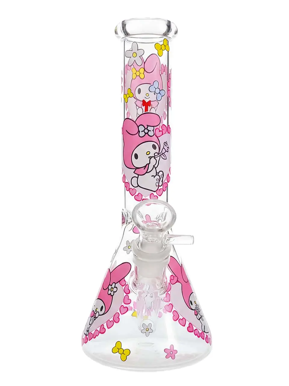 10" Pink Heart My Melody Beaker Glass Bong