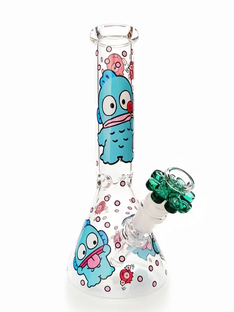 10" Playful Hangyodon Beaker Glass Bong