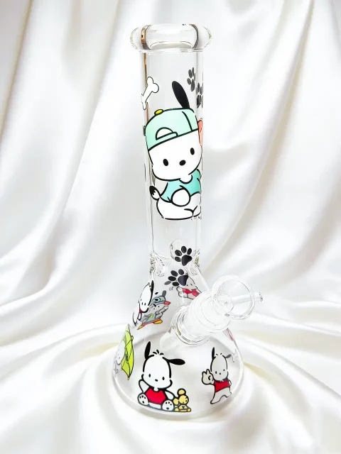 10" Playful Pochacco Beaker Glass Bong