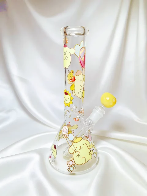 10″ Pompompurin Sweet & Cozy Party Beaker Glass Bong 10" Pompompurin Sweet & Cozy Party Beaker Glass Bong