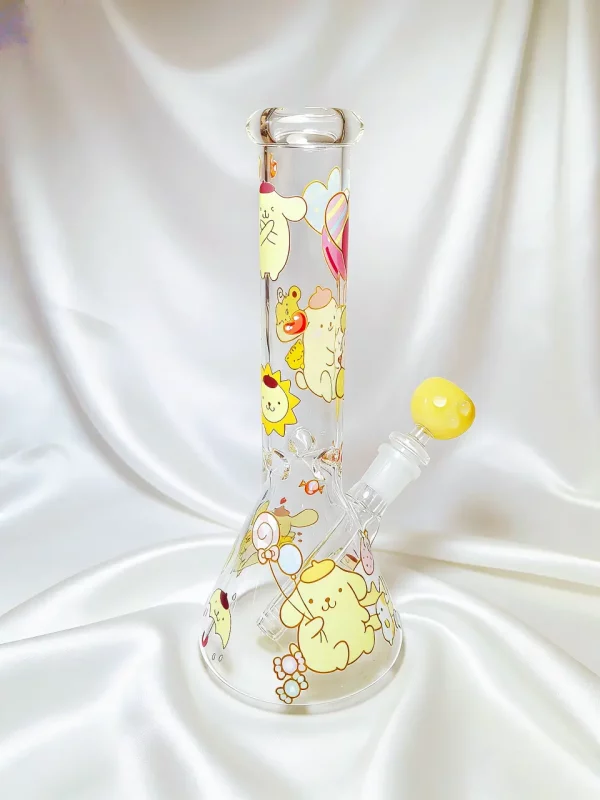 10″ Pompompurin Sweet & Cozy Party Beaker Glass Bong 10" Pompompurin Sweet & Cozy Party Beaker Glass Bong