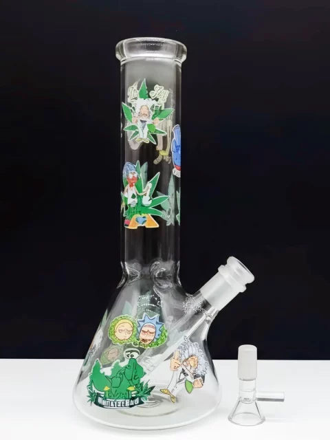 10" Rick and Morty Sci-Fi Beaker Glass Bong