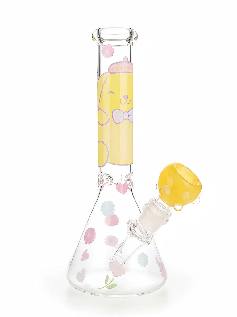 10" Soft Pastel Pompompurin Beaker Glass Bong