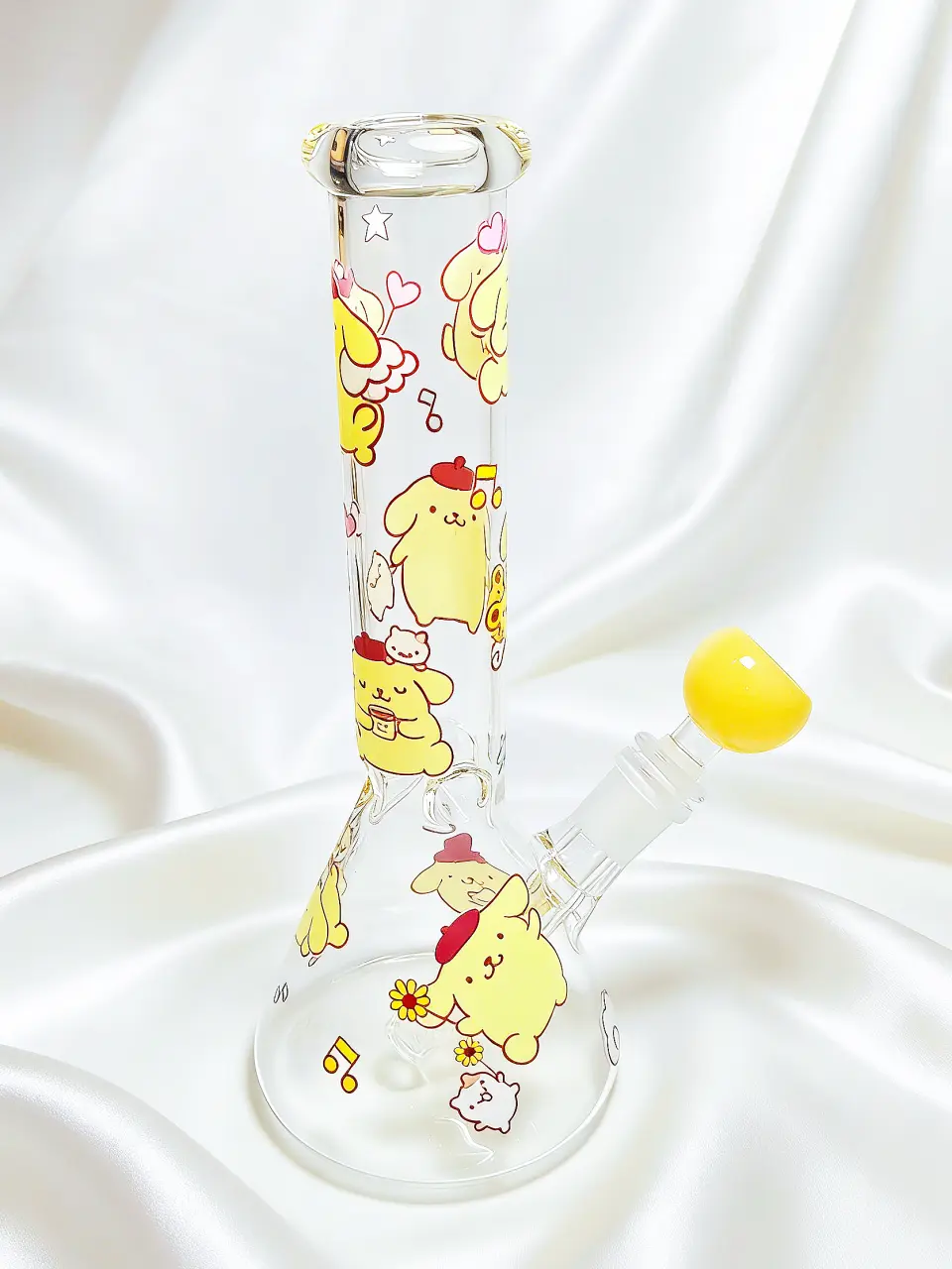 10" Sweet Pompompurin Beaker Glass Bong