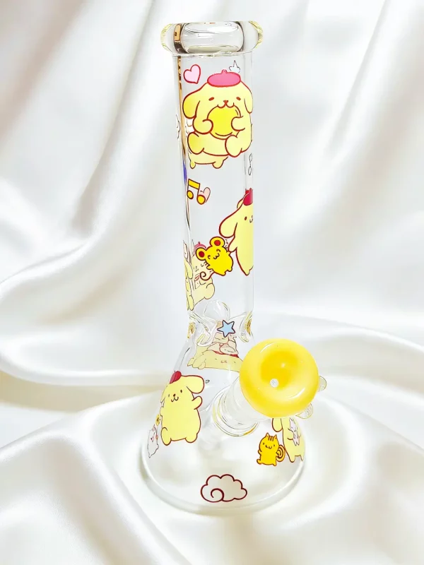 10" Sweet Pompompurin Beaker Glass Bong
