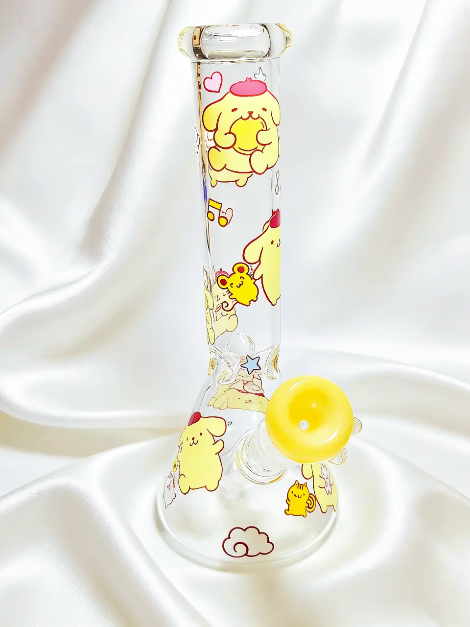 10" Sweet Pompompurin Beaker Glass Bong