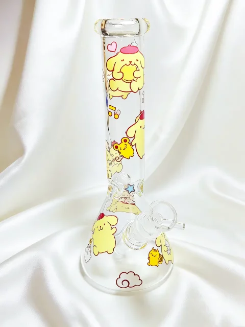 10″ Sweet Pompompurin Beaker Glass Bong 10" Sweet Pompompurin Beaker Glass Bong