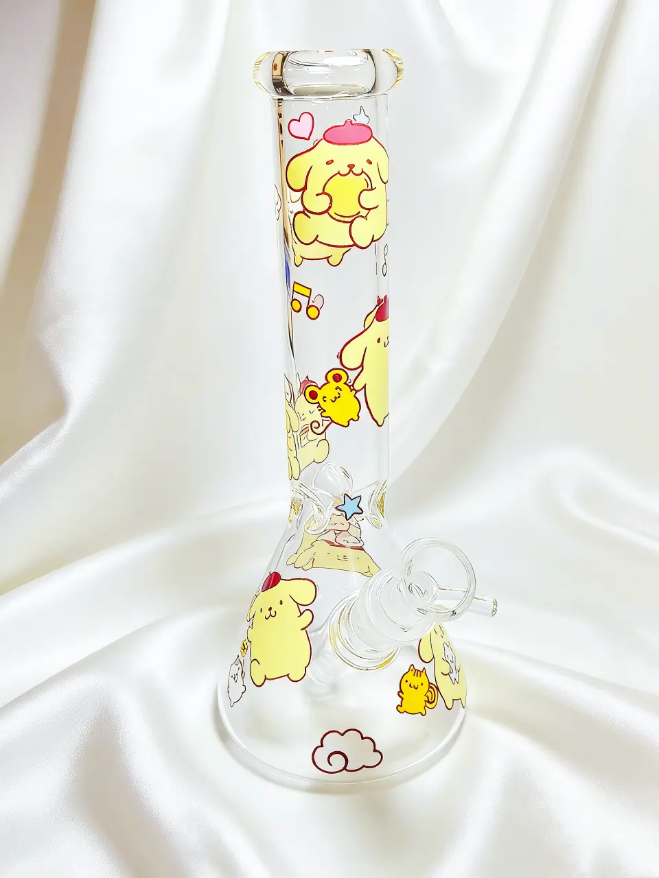 10" Sweet Pompompurin Beaker Glass Bong