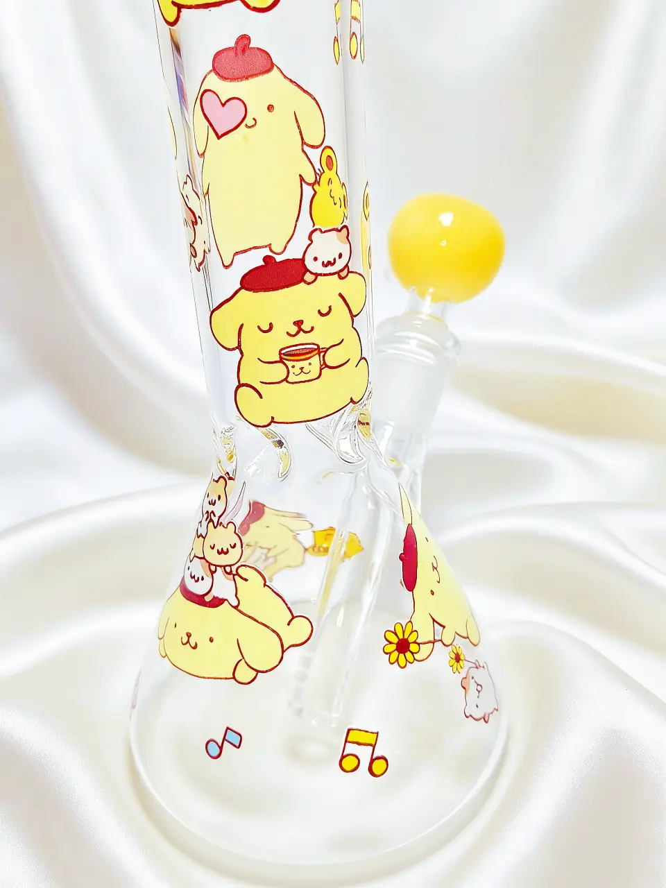 10" Sweet Pompompurin Beaker Glass Bong