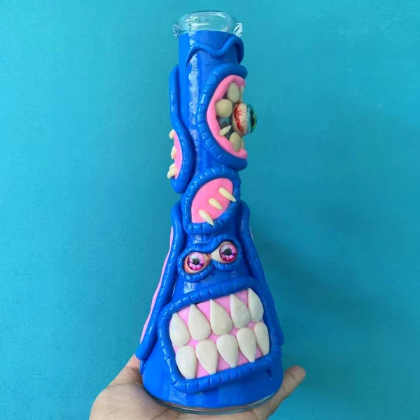 10" The Wild Cyclops Hand-Painted Monster Beaker Bong