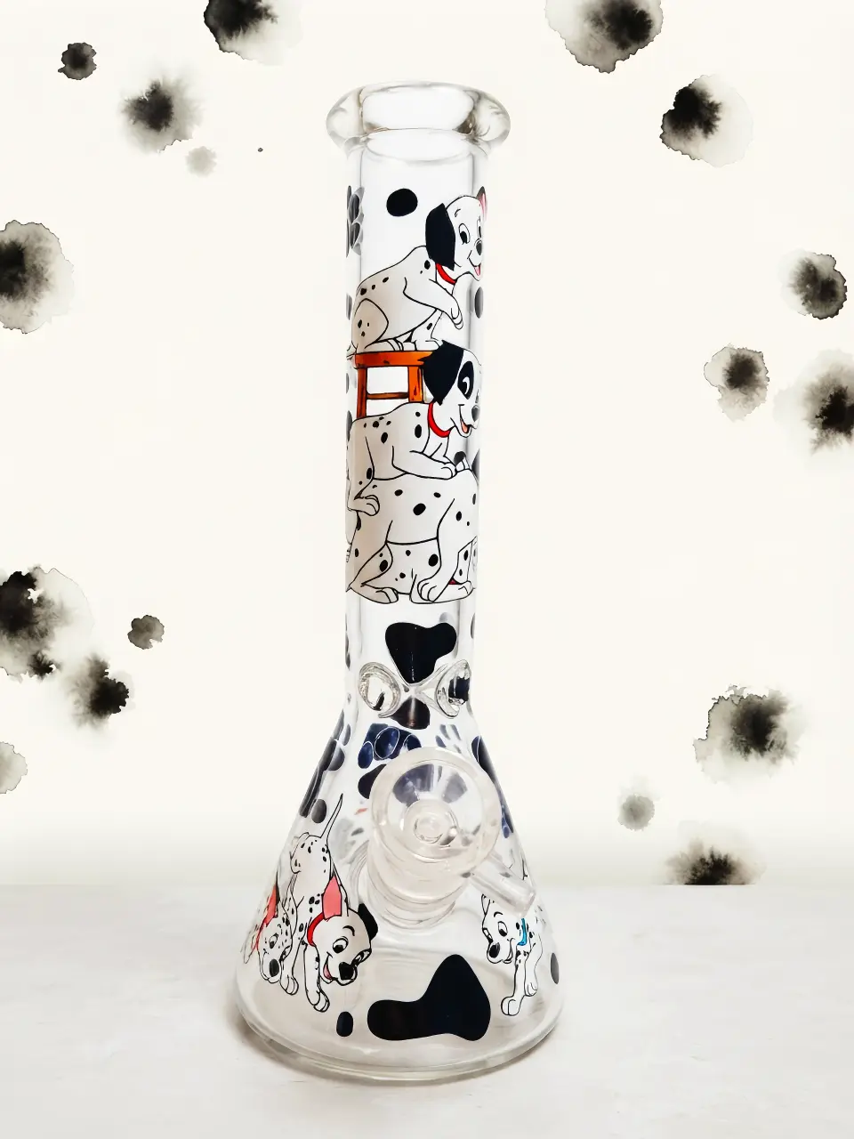101 Dalmatians Paw Print Beaker Glass Bong